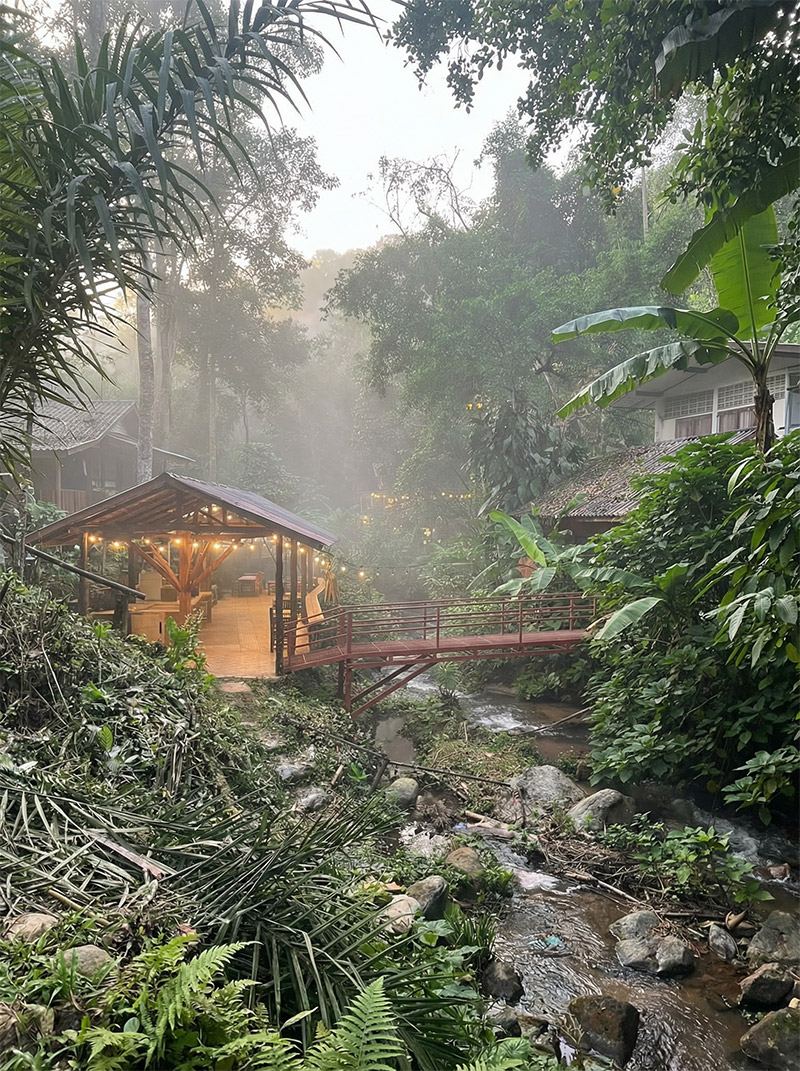 Serene backroads and streams in Mae Kampong