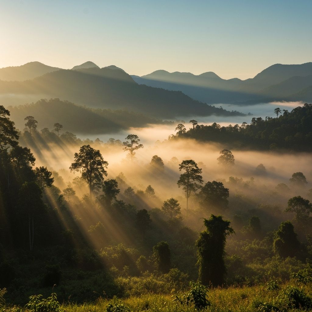 Evening sunset at Mae Kampong